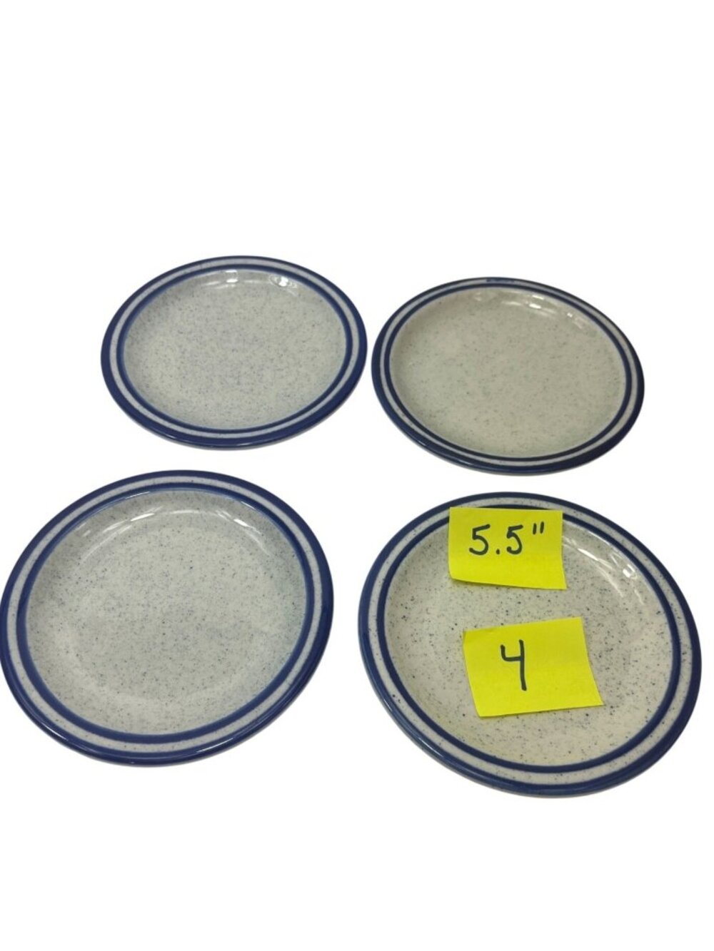 Syracuse China 5.5 Inch Speckled Stoneware Dessert Plates Set Of 4 C86